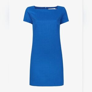 MM Lafleur The Marie Dress- Basketweave Jacquard- Azure- Size 0